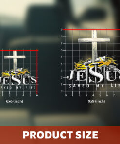 Jesus Saved My Life Decal - Jesus Stickers, Christian Stickers & Car Decals - Faith Cross Vinyl for Car, Truck, Motorcycle, Window, Bumper, Wall Decor