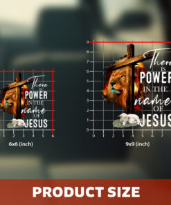 Jesus Power Cross & Lamb Decal - Lion of Judah Jesus Stickers, Christian Stickers & Car Decals - Transparent Vinyl for Faith Display