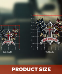 Ride with God Wings and Cross Helmet Sticker - Christian Stickers, Jesus Stickers & Car Decals - Waterproof Vinyl for Motorcycle Tank, Car, Truck, Bumper