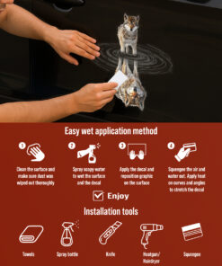 Wolf Car Decal - Wolf Stickers, Car Decals for Vehicles - Weatherproof Wild Animal Vinyl, Calcomanías para Auto, Truck, Window, Laptop