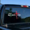 I Can't But I Know A Guy Car Decal - Cross Decals for Cars, Christian Bumper Stickers & Weatherproof Vinyl Car Stickers for Window, Bumper, Laptop, Tumbler