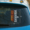 Jesus The Way The Truth The Life Car Decal - Christian Decals, Car Decal Christian & Bible Verse Vinyl - Calcomanía Cristiana para Carros
