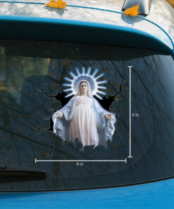 Maria Saint Mary Mother of Jesus Car Decal - Blessed Virgin Mary Christian Stickers, Jesus Stickers & Car Decals for Bumper or Window