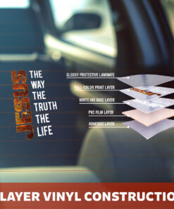 Jesus The Way The Truth The Life Car Decal - Christian Decals, Car Decal Christian & Bible Verse Vinyl - Calcomanía Cristiana para Carros