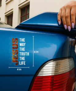 Jesus The Way The Truth The Life Car Decal - Christian Decals, Car Decal Christian & Bible Verse Vinyl - Calcomanía Cristiana para Carros