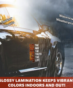 Jesus The Way The Truth The Life Car Decal - Christian Decals, Car Decal Christian & Bible Verse Vinyl - Calcomanía Cristiana para Carros