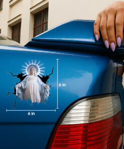 Maria Saint Mary Mother of Jesus Car Decal - Blessed Virgin Mary Christian Stickers, Jesus Stickers & Car Decals for Bumper or Window