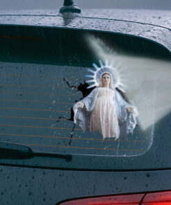 Maria Saint Mary Mother of Jesus Car Decal - Blessed Virgin Mary Christian Stickers, Jesus Stickers & Car Decals for Bumper or Window