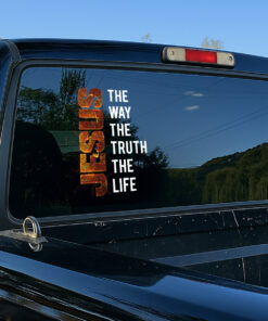 Jesus The Way The Truth The Life Car Decal - Christian Decals, Car Decal Christian & Bible Verse Vinyl - Calcomanía Cristiana para Carros