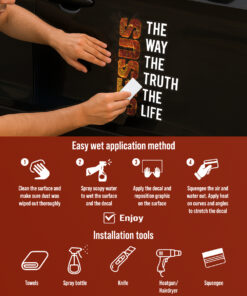 Jesus The Way The Truth The Life Car Decal - Christian Decals, Car Decal Christian & Bible Verse Vinyl - Calcomanía Cristiana para Carros