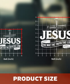 Jesus The Way The Truth The Life Car Decal - Christian Car Stickers, Catholic Car Decal & Faith Cross Vinyl for Car, Truck, Laptop
