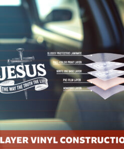 Jesus The Way The Truth The Life Car Decal - Christian Car Stickers, Catholic Car Decal & Faith Cross Vinyl for Car, Truck, Laptop