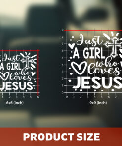 Just A Girl Who Loves Jesus Decal - Christian Stickers, Jesus Stickers & Car Decals - Waterproof Vinyl for Cars, Trucks, Laptops, Windows