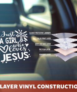 Just A Girl Who Loves Jesus Decal - Christian Stickers, Jesus Stickers & Car Decals - Waterproof Vinyl for Cars, Trucks, Laptops, Windows
