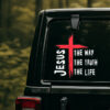 John 14-6 Car Decal - Jesus The Way The Truth The Life