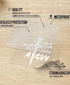 Alternative view of I Can’t But I Know A Guy Vinyl Decal – Durable Weatherproof Christian Car Sticker for Window, Bumper