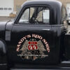 personalized route 66 shop truck lettering rat rod door sticker (2pcs)