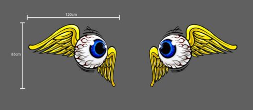 Hot Rod Winged Eyeball Decal for Cars, Trucks, Garage Kustom Culture Sticker