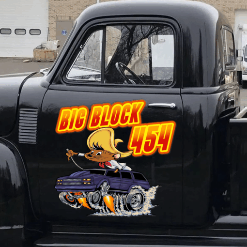 personalized BIG BLOCK 454 Door Decal Hot-Rod Vinyl Sticker (2pcs)