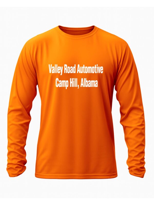 Valley Road Automotive Long Sleeve Shirt | Custom Workwear Tee from Camp Hill, Alabama