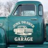 Vintage Junk Drawer Garage Retro Truck Door Decal 2pcs
