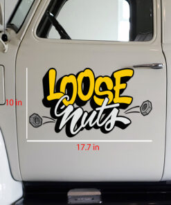 2 Pcs Hot Rod Garage Loose Nuts Vinyl Decals
