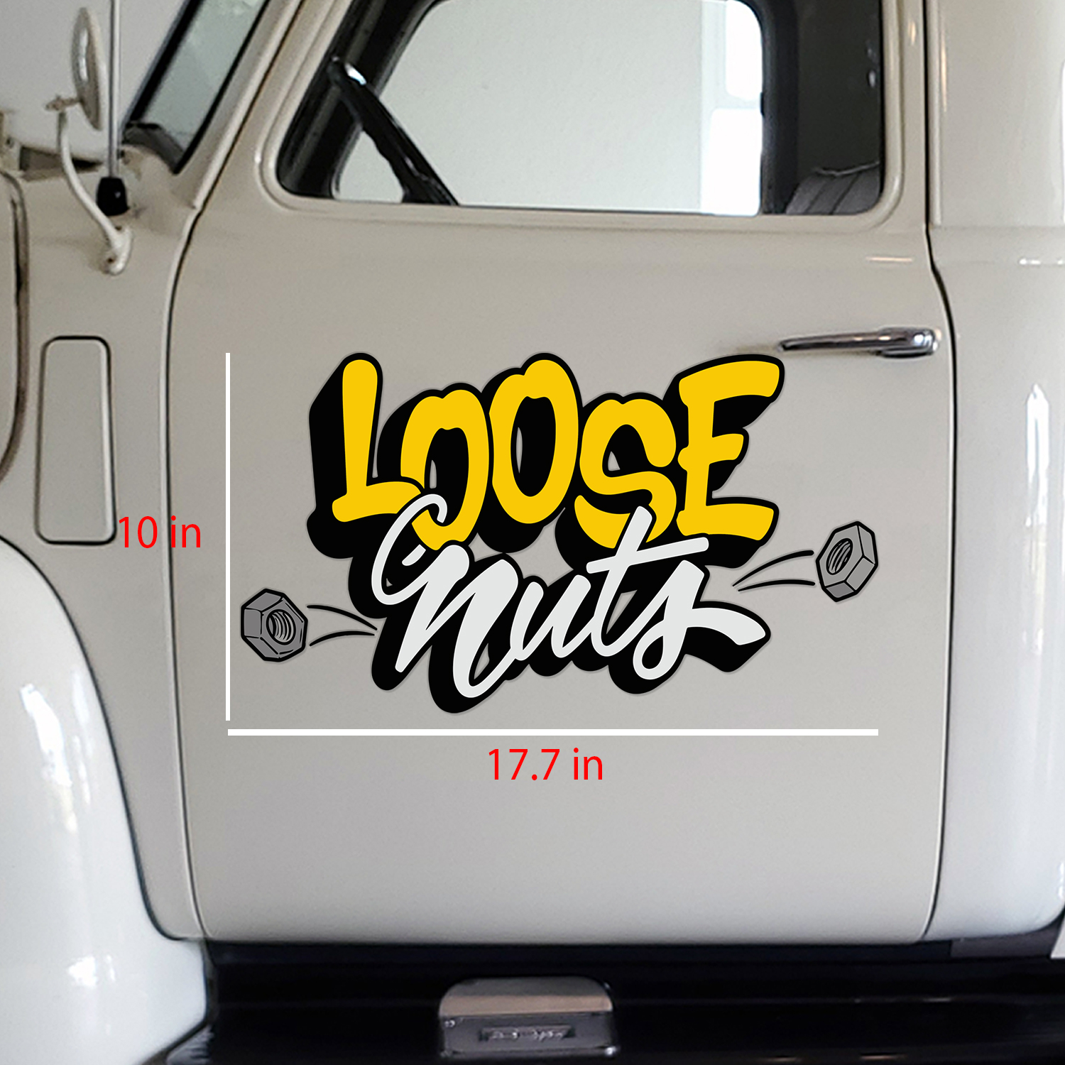 2 Pcs Hot Rod Garage Loose Nuts Vinyl Decals